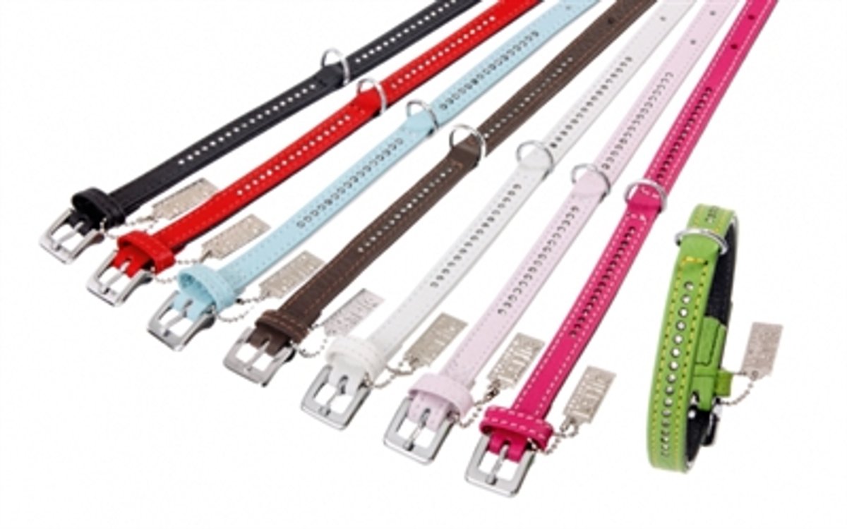 Karlie vintage halsband 3 diamant bruin 40 cm - 24 mm