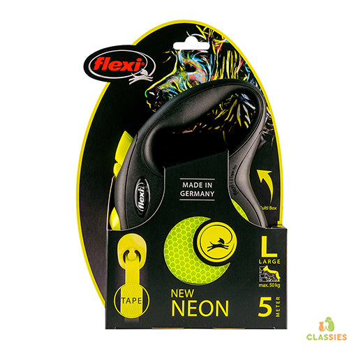 Flexi ruban rétractable flashy New néon - réfléchissant