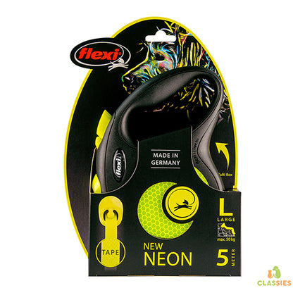 Flexi ruban rétractable flashy New néon - réfléchissant