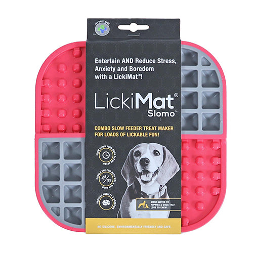 LickiMat Slomo  - Likmat / Anti-schrok / Slowfeeder voor Hond - Roze - 20 cm