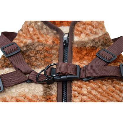 Jack and Vanilla Dogwalk Jacket Tartan - Hondenjas met Verstelbaar Harnas - Groen of Bruin - Verkrijgbaar in 7 maten