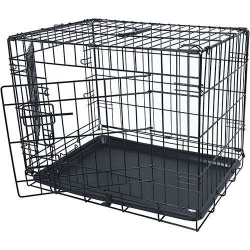Hundebox - Drahtkäfig - 2 Türen - schwarz