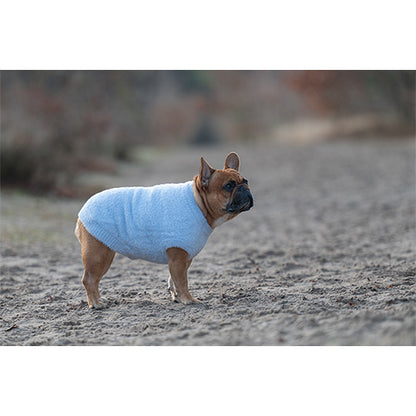 Jack and Vanilla Dogwalk Sweater Plush Milano - Zachte Warme Hondentrui - Kleur: Blauw - Verkrijgbaar in 6 maten