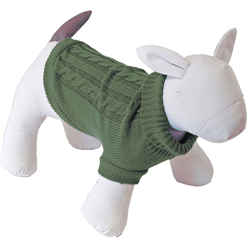 Boony Zopfmusterpullover grün