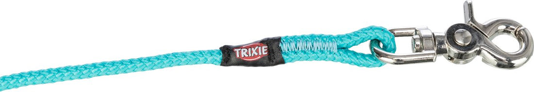 Trixie Sleeplijn Rond Met Trigger Snap Haak Turquoise - 5 m/ø 6 mm