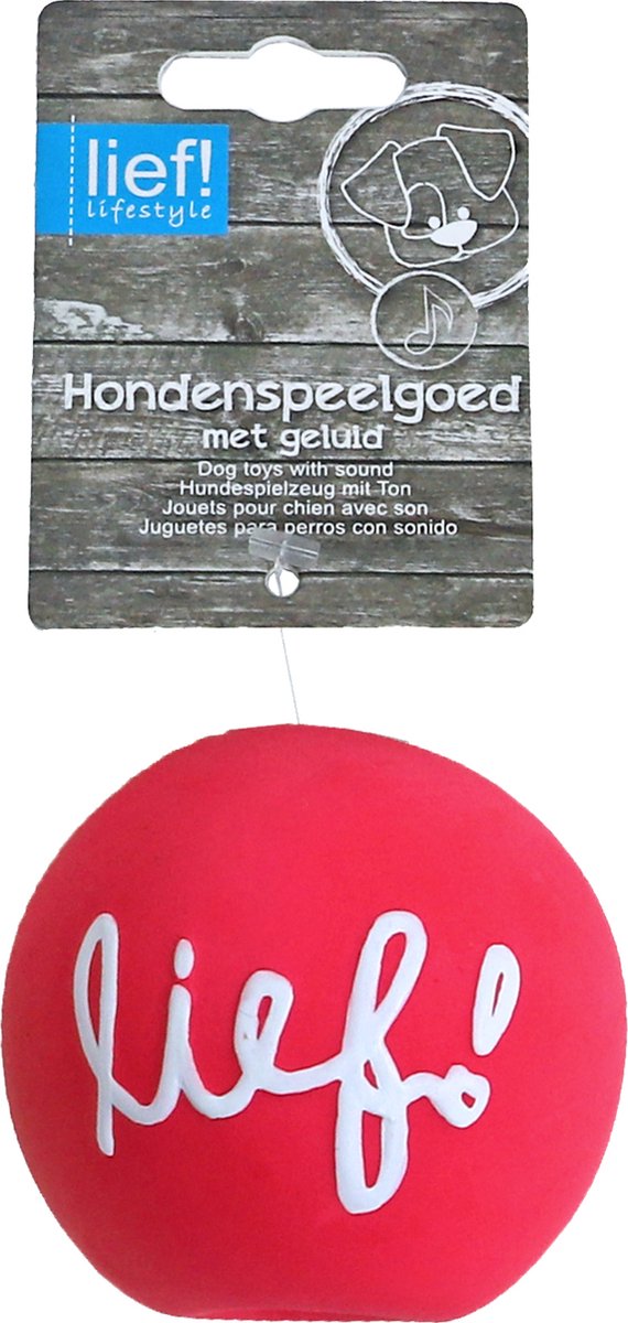 lief! Girls - hondenspeelgoed - latex bal - 7,5 cm - 1 Stuk assorti.