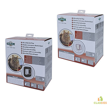Petsafe kattendeur kattenluik microchip wit of bruin