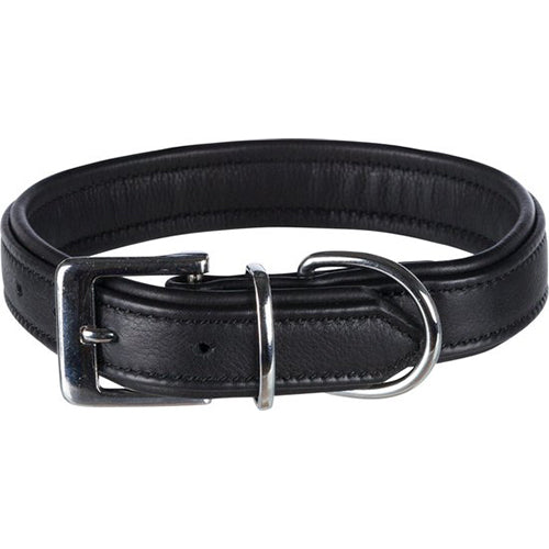 Trixie Halsband Hond Active Comfort Leer Zwart 31 - 37 cm / 2,5 cm