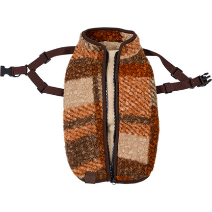 Jack and Vanilla Dogwalk Jacket Tartan - Hondenjas met Verstelbaar Harnas - Groen of Bruin - Verkrijgbaar in 7 maten