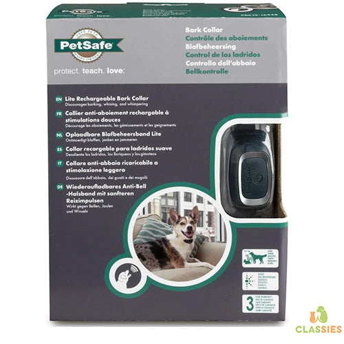 Collier anti-aboiement Petsafe rechargeable pour chiens sensibles