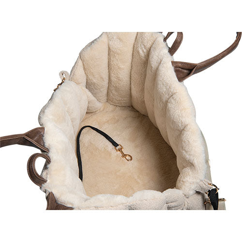 Animal Boulevard Home&amp;Away Stadstas/ Draagtas Diana Boucle - Verkrijgbaar in Beige en Bruin