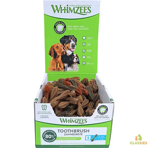 Whimzees toothbrush tandenborstel assorti mix in displaydoos Classies