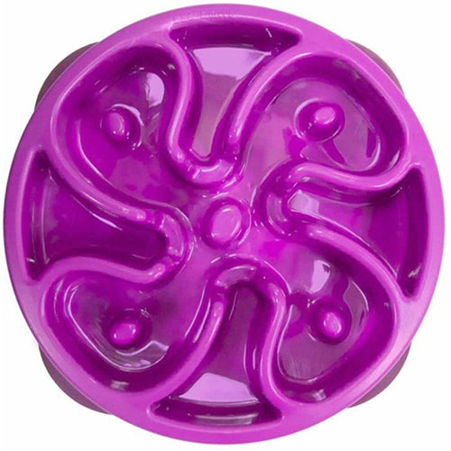 Outward Hound Fun Feeder - Slow Feeder - Anti Schrok Voerbak - Paars - Mini - Ø20 cm