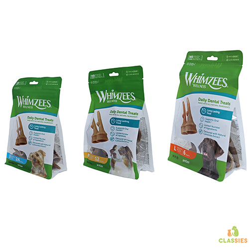 Whimzees vegan snack antler in zak