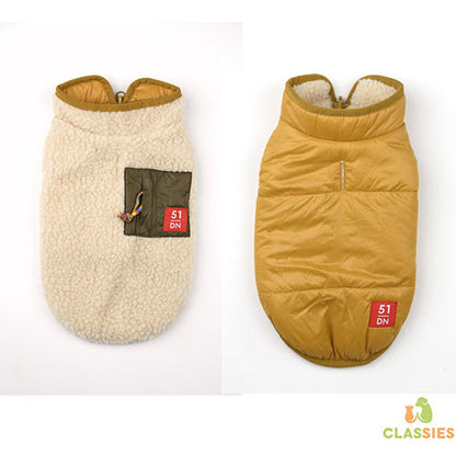 51 Degrees North Jules Coat 2 in 1 Hondenjas  - Beige/Oker Geel - Ruglengte: 40 cm