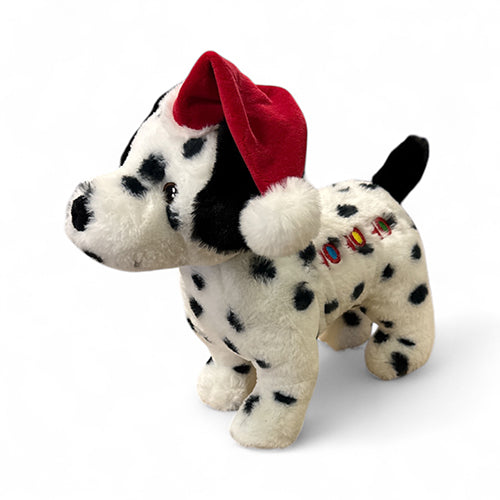 Kerstknuffel - hond - Hohoho - Zwart/wit of bruin met piep - 30 cm