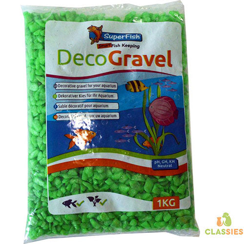 Superfish Deco Gravel Aquariumgrind Neon Groen - 1 kg