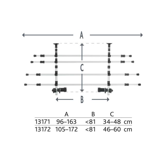 Trixie Autorek 96 - 163 cm - hoogte 34 - 48 cm