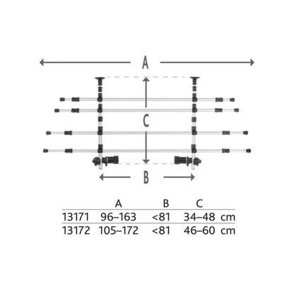Trixie Autorek 96 - 163 cm - hoogte 34 - 48 cm
