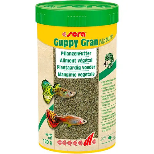 sera Visvoer Guppy Gran - granulaat voor guppy&