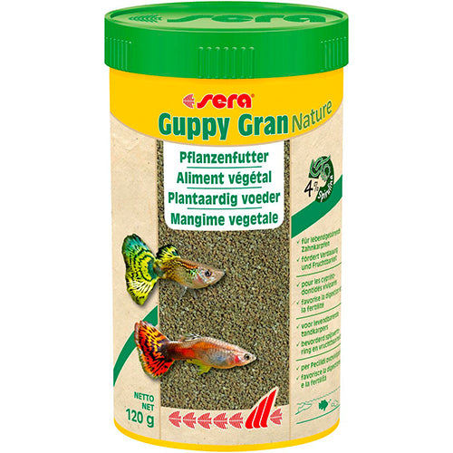 sera Visvoer Guppy Gran - granulaat voor guppy&