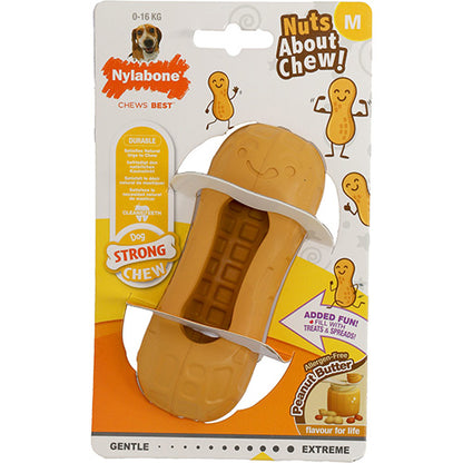 Nylabone Kauwspeelgoed Wolf Peanut Treat Toy Pindakaas - Medium voor Honden tot 16 kg