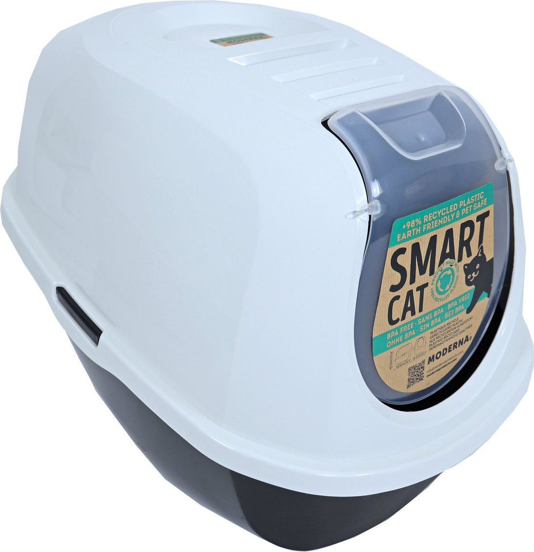 Moderna Smart-Cat Katzentoilette - 53x39x41 cm - Hellschwarz/Granit