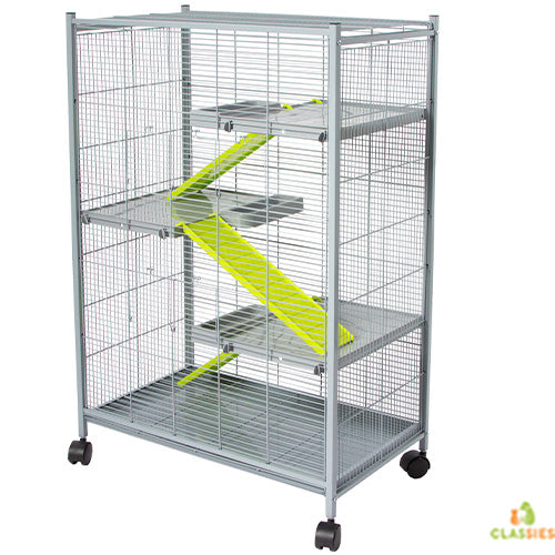 Voltrega Knaagdierenkooi Met Fijne Spijlen - 70x41x107 cm