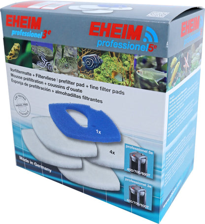 Eheim filtermat/vlies 1x blauw+4x wit voor Professionel 3e 450/700/600T