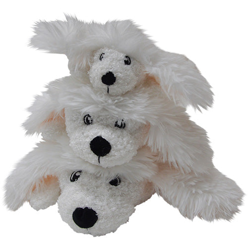 Animal Boulevard Classic Hondenspeelgoed - Woofles Knuffel Flattie Poedel met Crunchy - Verkrijgbaar in 3 maten