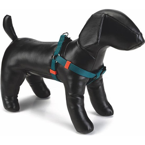 Beeztees Uni Nylon Hondenharnas/ Hondentuigje - Donkergroen - Borstomtrek: 46-75 cm