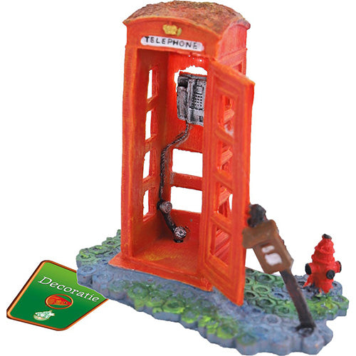 Decoratie telefooncel  - Rood - 16 x 11 cm