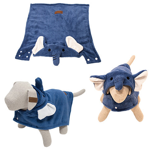 Animal Boulevard SPA Hondenbadjas Badcape Olifant Donkerblauw - Verkrijgbaar in 4 maten Classies