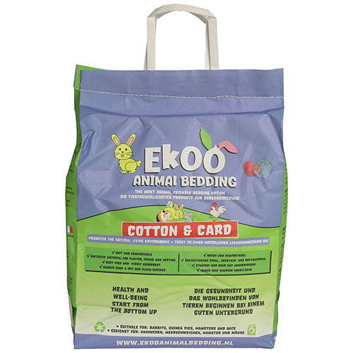 Ekoo Animal Bedding Cotton &amp; Card - 25 Liter