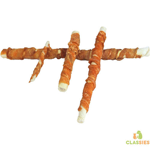Gedraaide Buffelhuidstick met Kip - Verschillende lengtes Classies