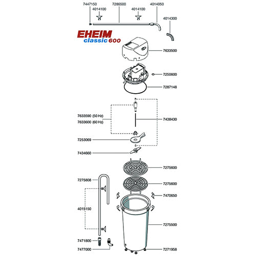 Eheim Classic buitenfilter  600 - aquarium tot 600 liter - 1000 l per uur