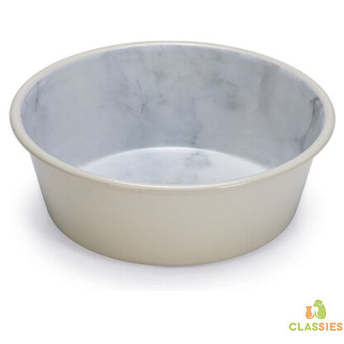 Designed by Lotte Honden Eet of Drinkbak - Wit Roestvrij Staal 1880 ml - 20x20x7 cm