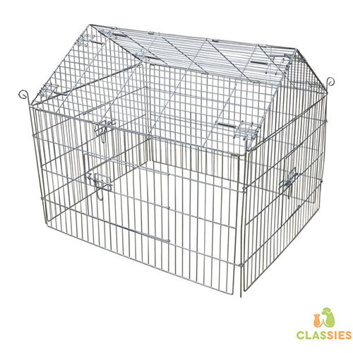 Boon - Konijnenren - Caviaren - Draadren met Puntdak - Verzinkt - Afmetingen: 90 x 75 x 75 cm