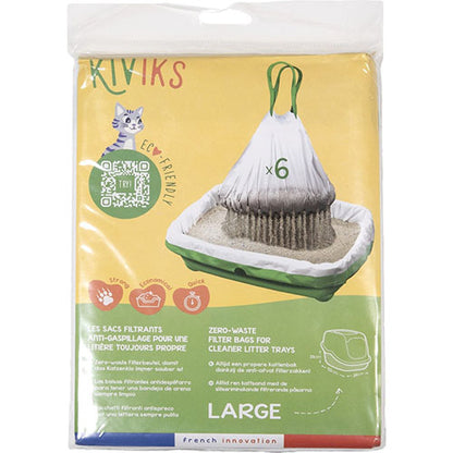 Kiviks kattenbakzak met filter - zeef - 3 maten