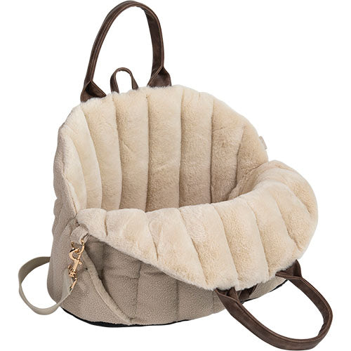 Animal Boulevard Home&amp;Away Stadstas/ Draagtas Diana Boucle - Verkrijgbaar in Beige en Bruin