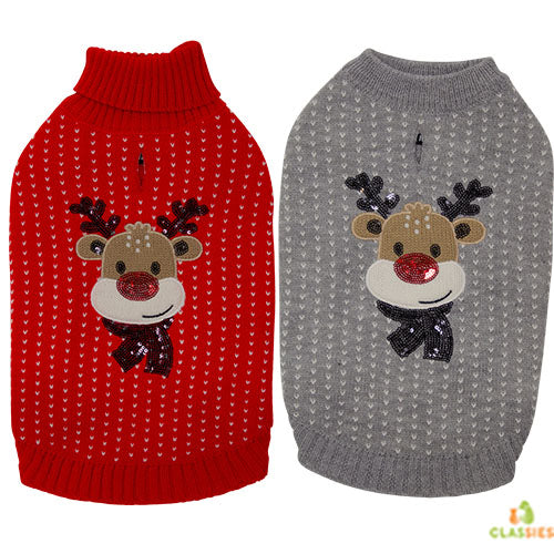 Pull de Noël Jack and Vanilla 5th Avenue Dogwalk avec Renne en 2 couleurs et 5 tailles