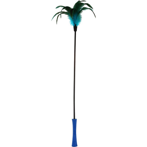 Gigwi - Feather Teaser Kattenhengel Met Veren - Blauw