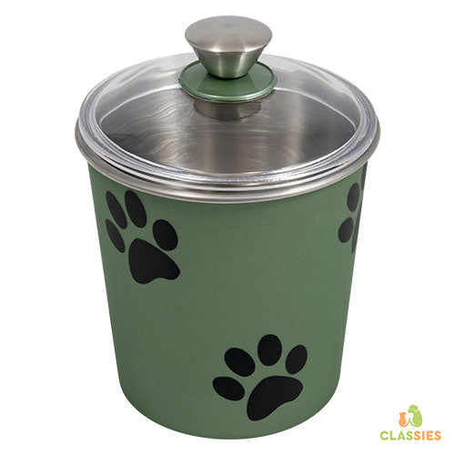Jack and Vanilla Inox Koekjestrommel Groen-1,9L Ø16 x 20,5 cm