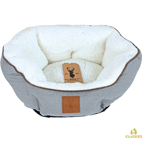 Boony „Est 1941“ Highland Grey – Hunde- oder Katzenbett – 3 Größen