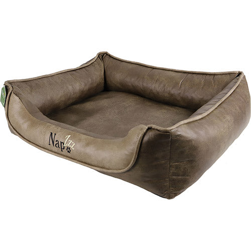 Napzzz Hondenmand Leatherlook Divan Duo Bruin- Verkrijgbaar 3 maten
