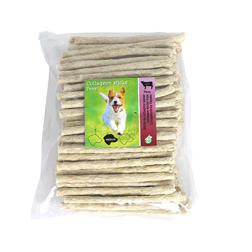 Boon kauwstaaf collageen pens 9mm 13cm zak 100 stuks