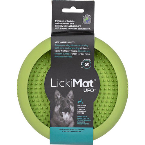 LickiMat UFO - Likmat / Anti-schrok / Slowfeeder - Groen - 20 cm