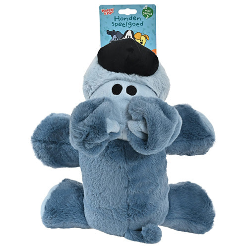 Woezel &amp; Pip Hondenspeelgoed - Woezel pluche liggend + piep 40 cm