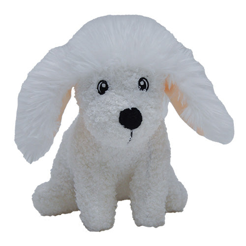 WOOFLES - Knuffel - poedel met pieper en crunchy Wit-24 cm