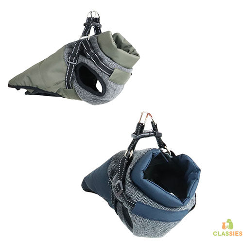 Hondenjas + tuig Alpine - navy blauw - navy army